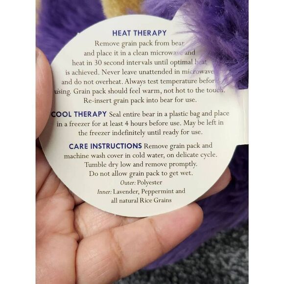 Aroma Bear by Soft Surroundings Soothing 16" Plush Heat Cold Therapy #A79 - Picture 4 of 10